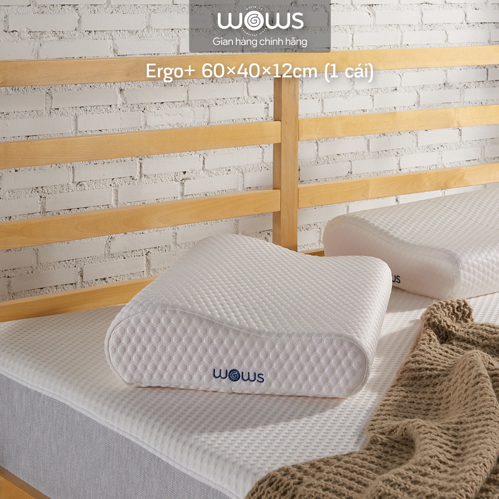 Gối foam cao cấp wows ergo+ 40x60cm 1 cái