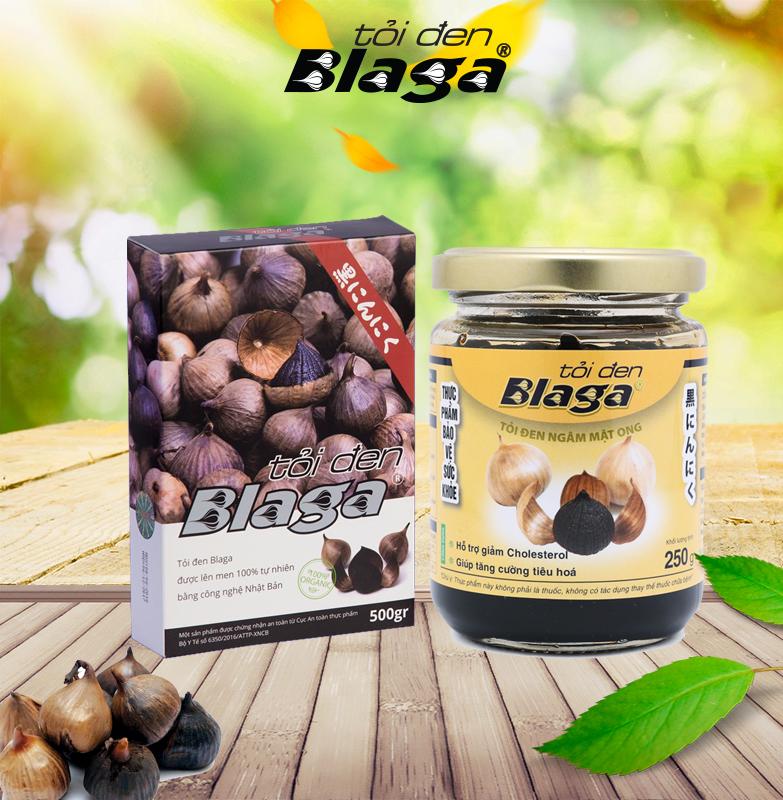 [Bộ] Tỏi Đen Blaga Hộp (500g) + Tỏi Đen Blaga Ngâm Mật Ong (250g)
