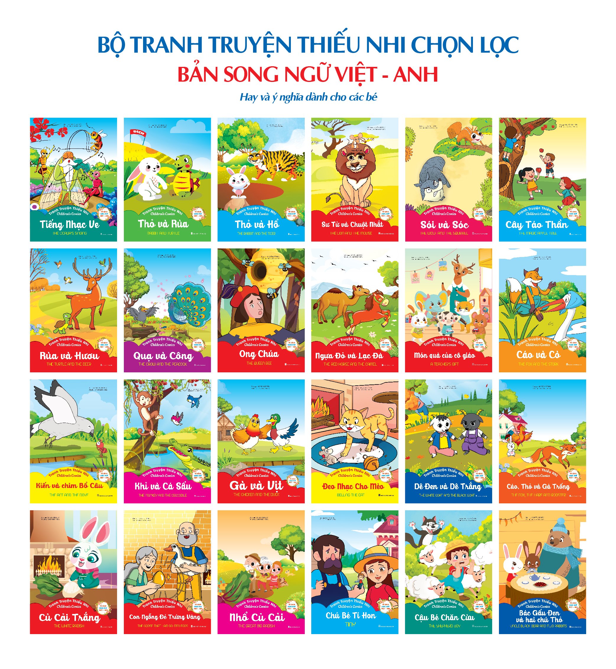 Set 20 truyện cổ tích song ngữ cho bé