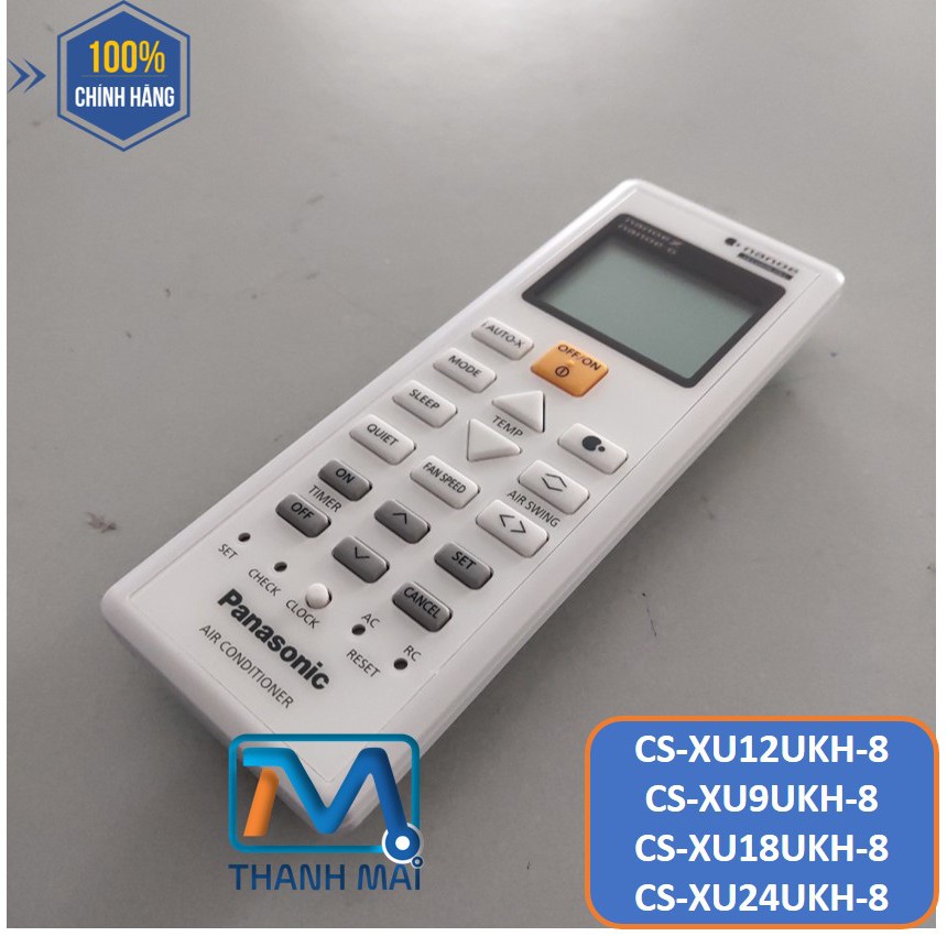 Điều khiển máy lạnh panasonic cs-xu12ukh-8//xu9ukh-8//xu18ukh-8//xu24ukh-8