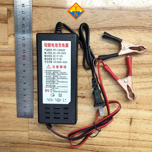 Sạc bình ắc quy ô tô, xe máy 12V/3A cho bình có dung lượng đến 40Ah # sạc acquy