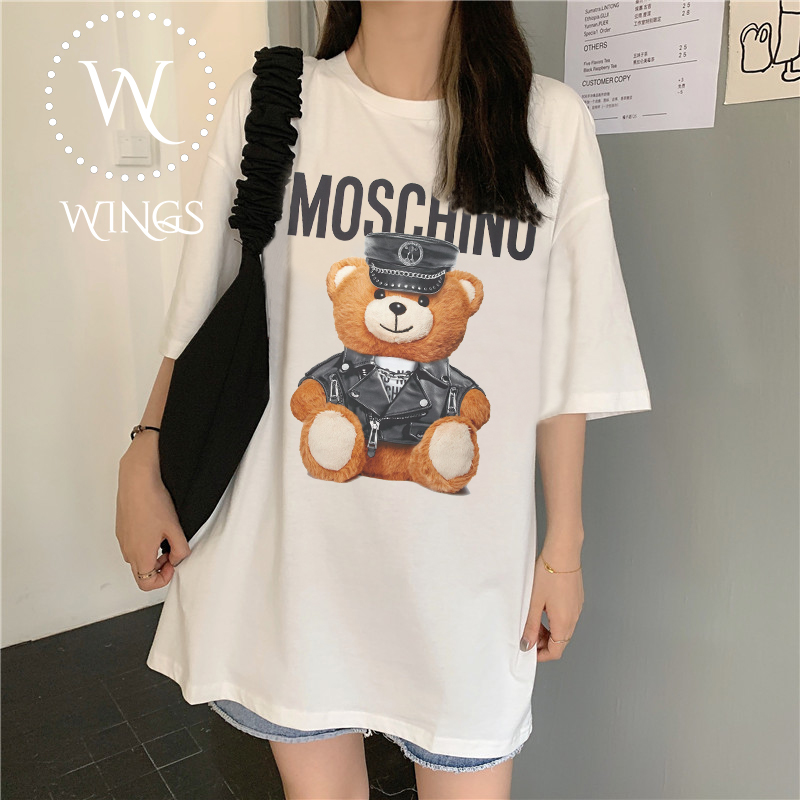 [NEW] Áo thun nữ fom rộng oversize gấu moschino WINGS