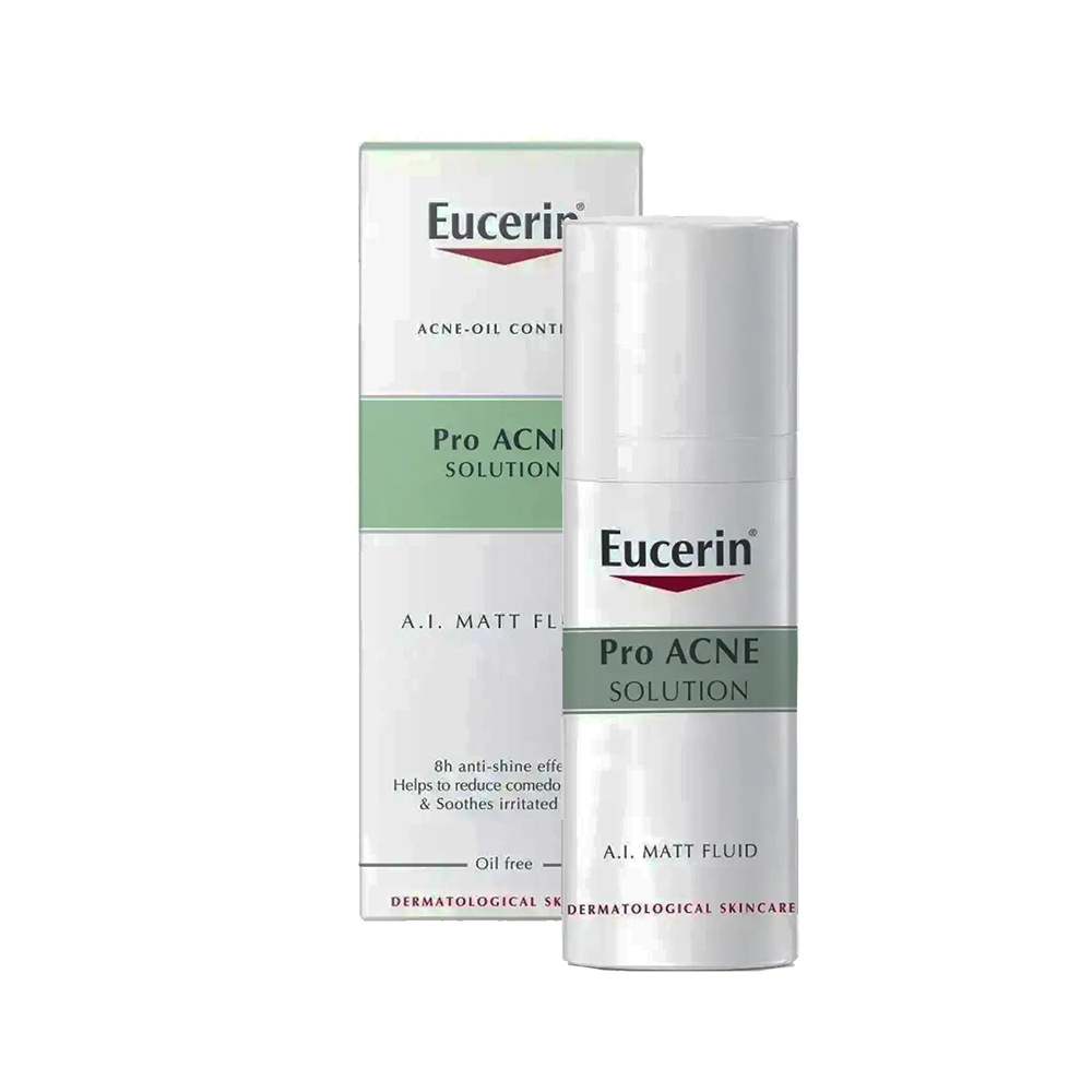 Kem giảm mụn kiểm soát nhờn trong 8 giờ Eucerin Pro Acne A.I. Matt Fluid 50ml