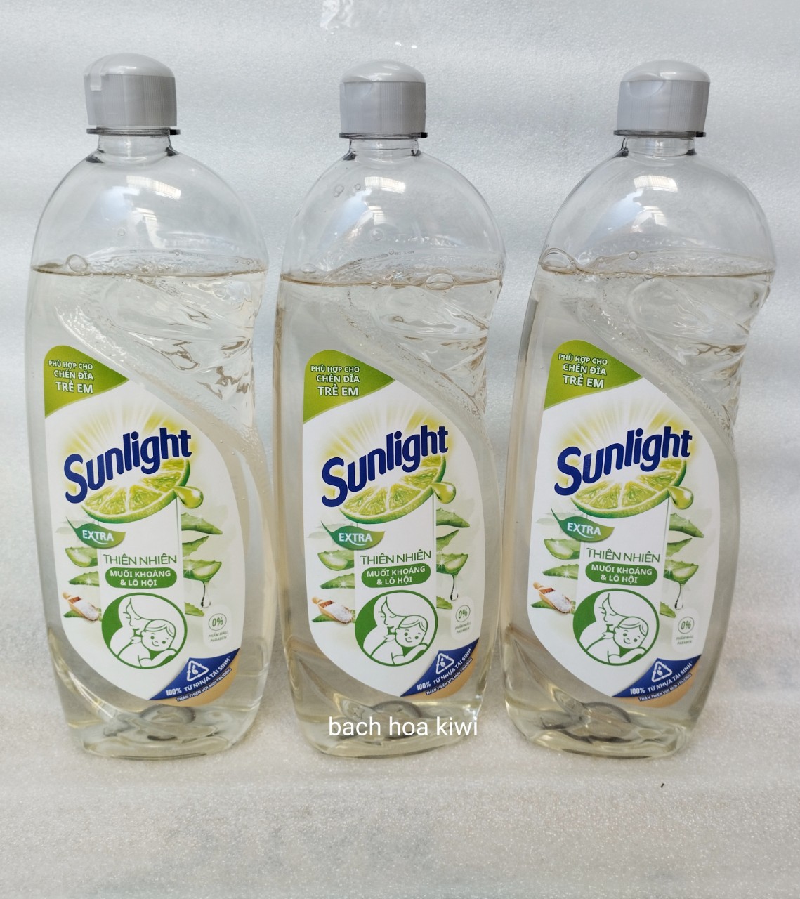 Combo 3 chai nước rửa chén sunlight thiên nhiên 370g