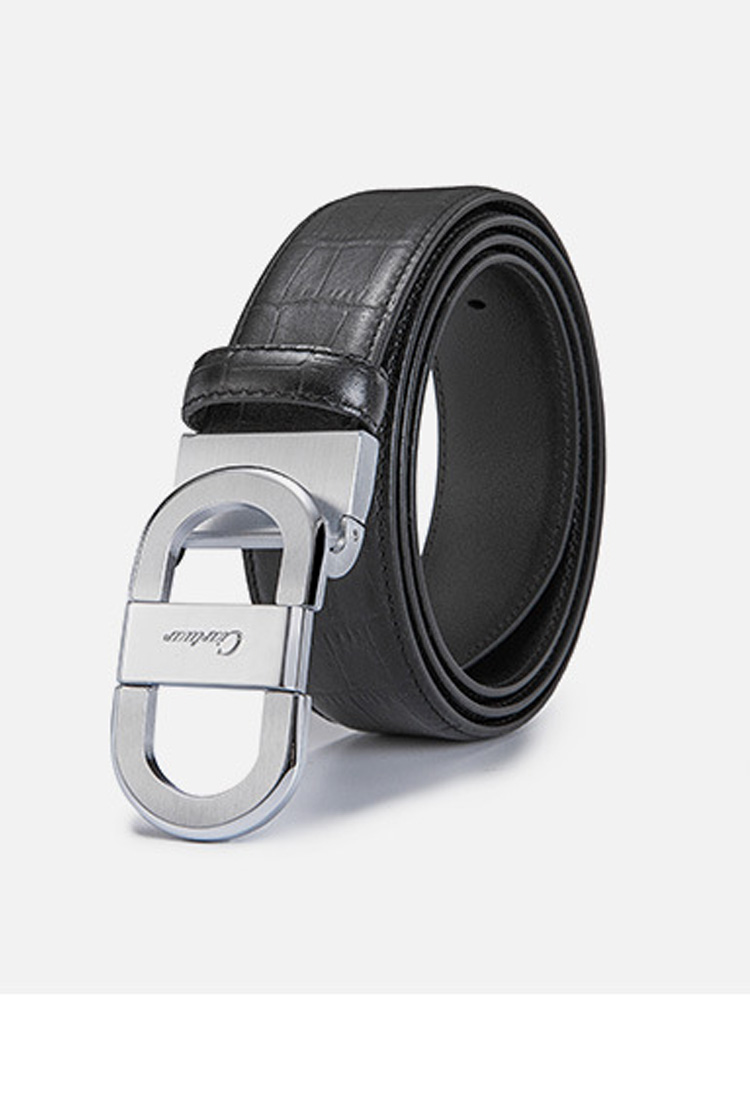 Thắt Lưng Da dây nịt nam, thắt lưng da doanh nhân da bò thật thời trang cao cấp cát viên khoá mạ vàng 24k