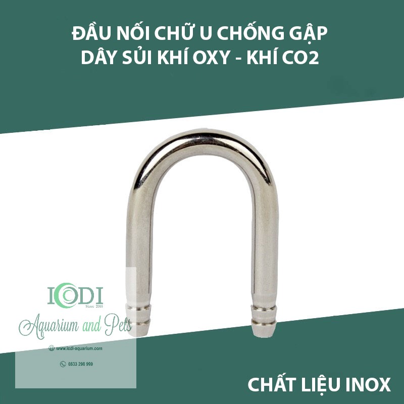 Đầu nối chữ u chống gập dây sủi khí oxy co2