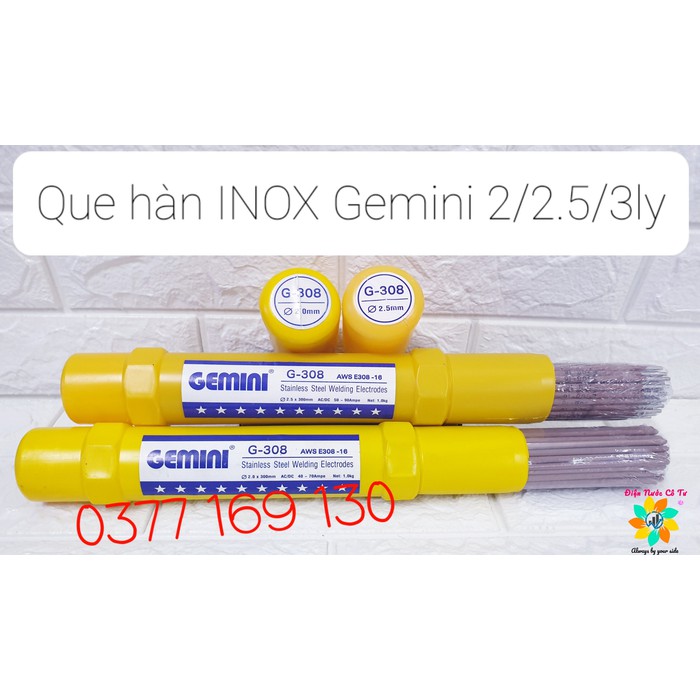 Que hàn inox gemini hộp 1kg