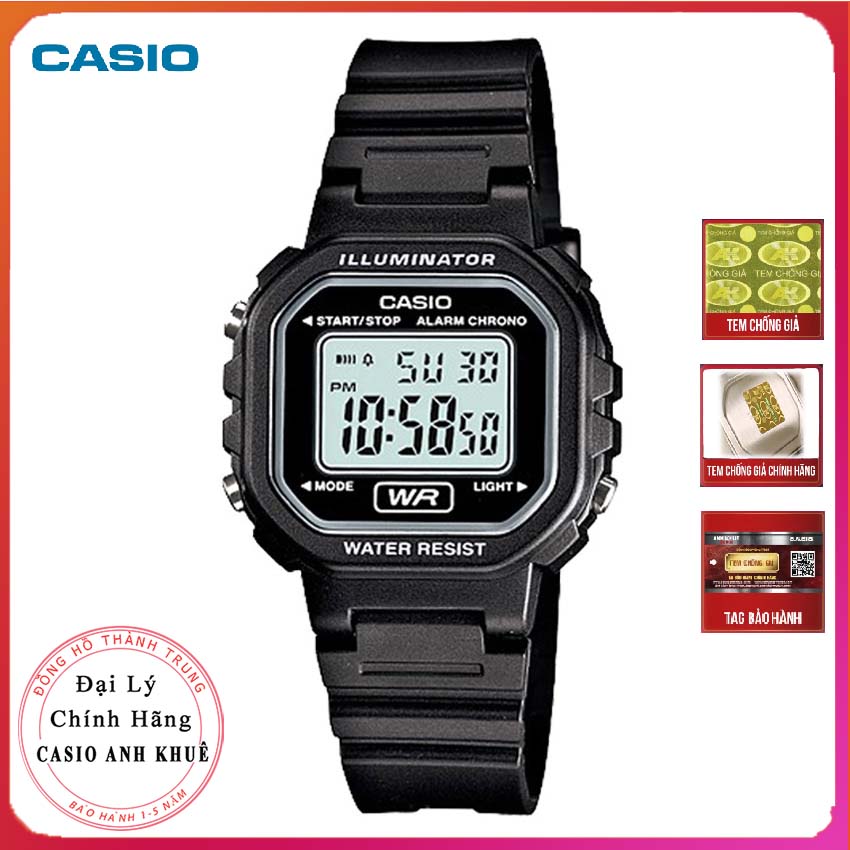 Casio La-20Wh-1A Women's Electronic Watch with Plastic Strap