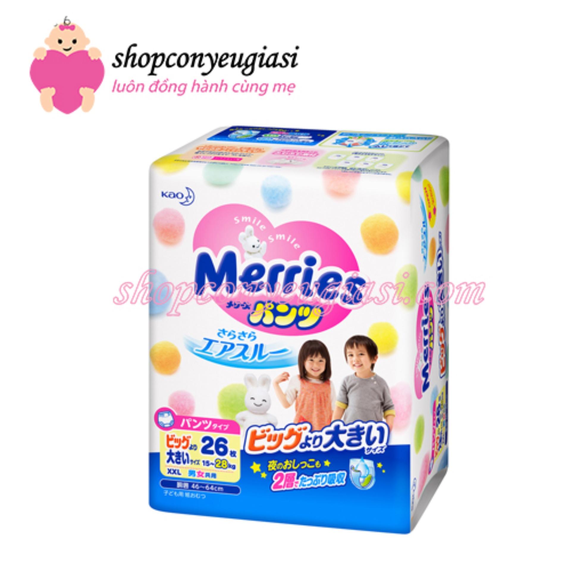 Tã quần merries xxl26 nhập khẩu