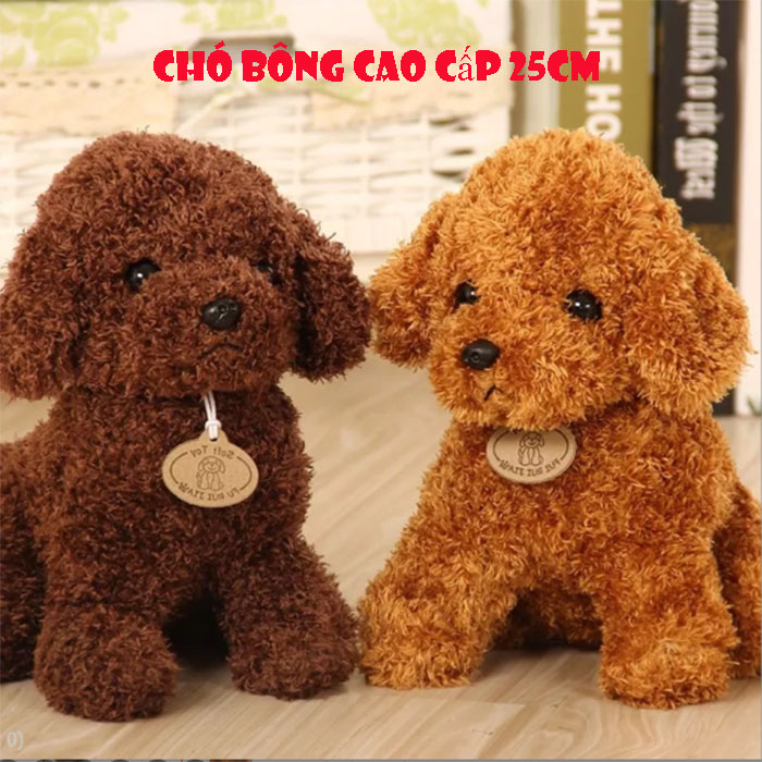 Gấu bông thú bông chó nhồi bông đồ chơi sang trọng 25cm