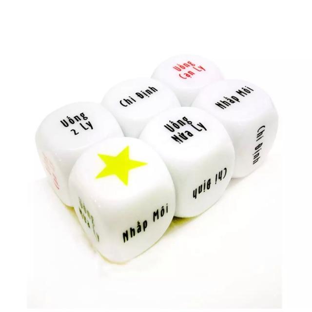 Xúc xắc uống bia 5 viên siêu vui cho bữa nhậu in hình 3d độc và lạ