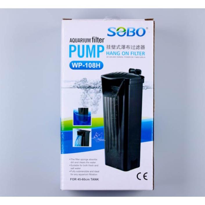 Lọc thác đứng sobo wp 108h hồ cá thủy sinh