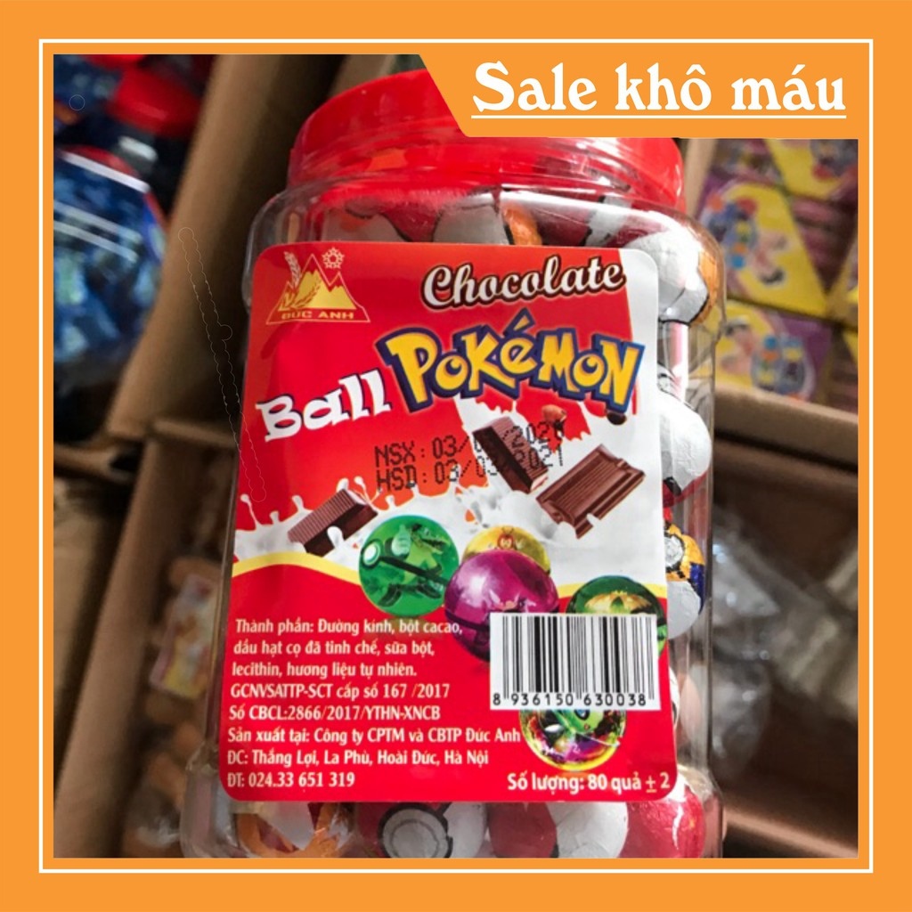 Kẹo Bi Socola Hình Trứng Pokemon 80 Viên Chocolate Cho Bé Sỉ Đồ Chơi Trẻ Em Hà Nội