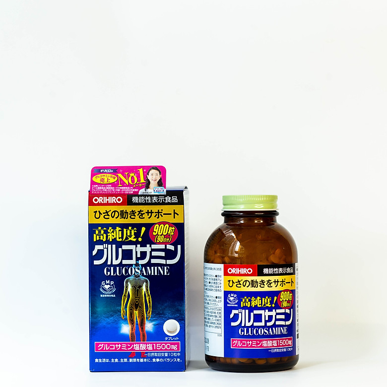 Viên uống bổ xương khớp glucosamine orihiro 900 viên, bổ sung và tăng cường lượng canxi để nuôi dưỡng sụn khớp, cải thiện khả năng hấp thụ canxi của sụn khớp