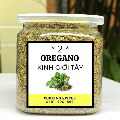 Lá Kinh Giới Tây ( Oregano ) gia vị pizza, ướp thịt steak gà KFC, mỳ Ý. [ Hũ 120ml ]