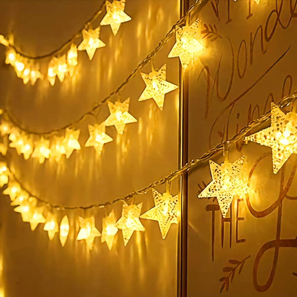 Đèn led xài pin aa tiện lợi bóng đèn led ngôi sao may mắn decor trang trí noel tiệc tết