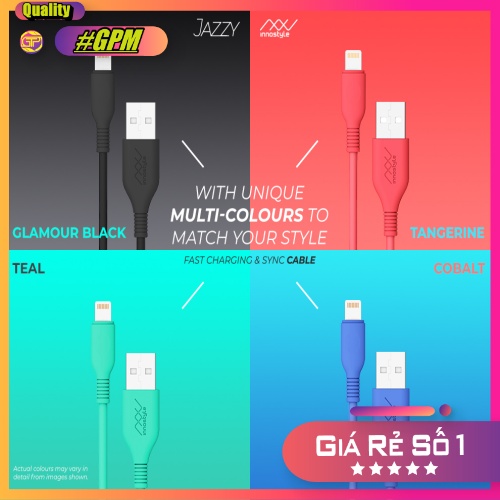 CÁP SẠC IPHONE INNOSTYLE JAZZY 1.5M USB-A TO LIGHTNING MFI