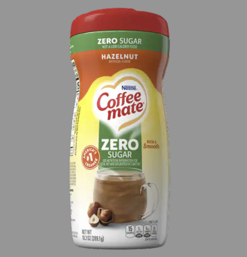 [HCM]BỘT KEM SỮA KHÔNG ĐƯỜNG VỊ HAZELNUT Coffee Mate Sugar Free Powder Coffee Creamer 289g (10.2oz)