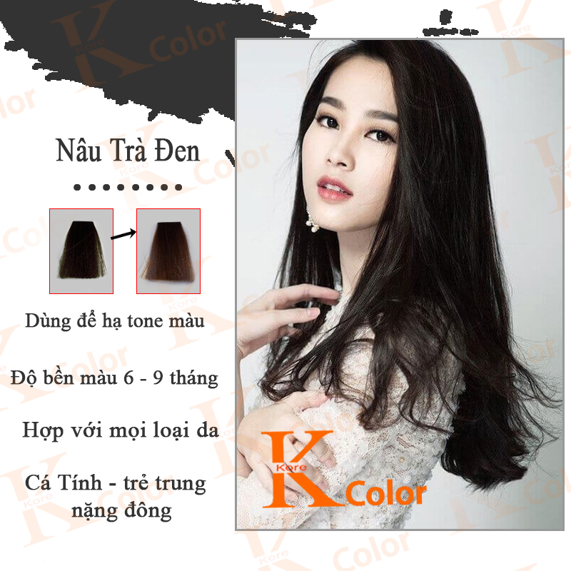 Thuốc nhuộm tóc NÂU TRÀ ĐEN kcolor