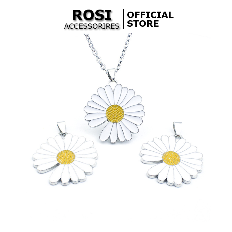 Dây Chuyền Hoa Cúc Unisex Cá Tính, Vòng Cổ Titan Cute Giá Rẻ, Vòng Cổ Nữ Cool Ngầu Học Sinh Đẹp, Ngầu Chất Liệu Thép Không Rỉ