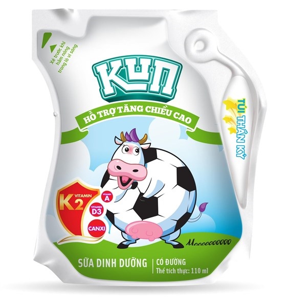 [HCM]SỮA DINH DƯỠNG KUN TÚI THẦN KỲ CÓ ĐƯỜNG 110ML