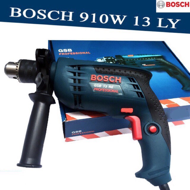 Máy khoan tường bê tông, khoan sắt, khoan gỗ 13 ly Bosh