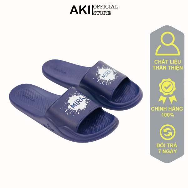 Dép xốp quai ngang cao cấp Mira FL Tím Than thể thao nam nữ dẻo nhẹ thời trang - MF003