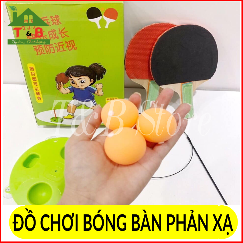 Bộ bóng bàn luyện phản xạ, Dụng cụ tập đánh bóng bàn cho mọi lứa tuổi tại nhà không cần bàn tập