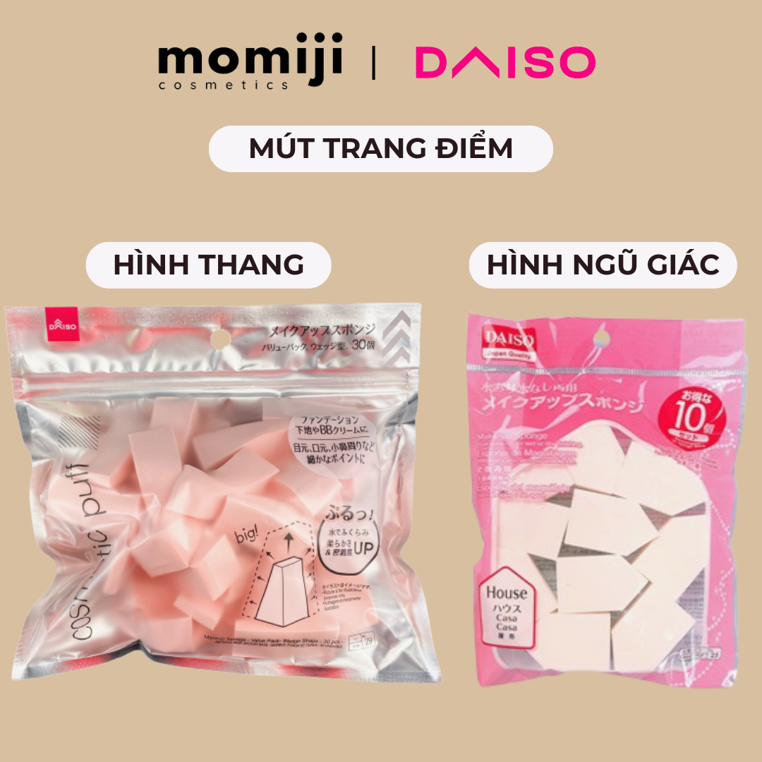 Mút trang điểm daiso nhật