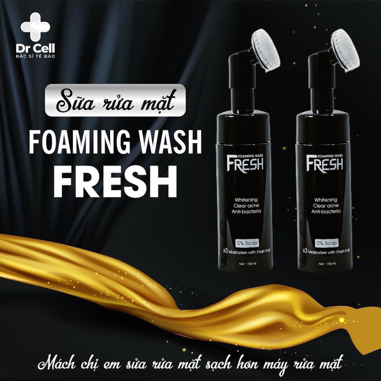Combo siêu ưu đãi - 2 chai sữa rửa mặt fresh làm sạch sâu, chống lão hóa 150ml