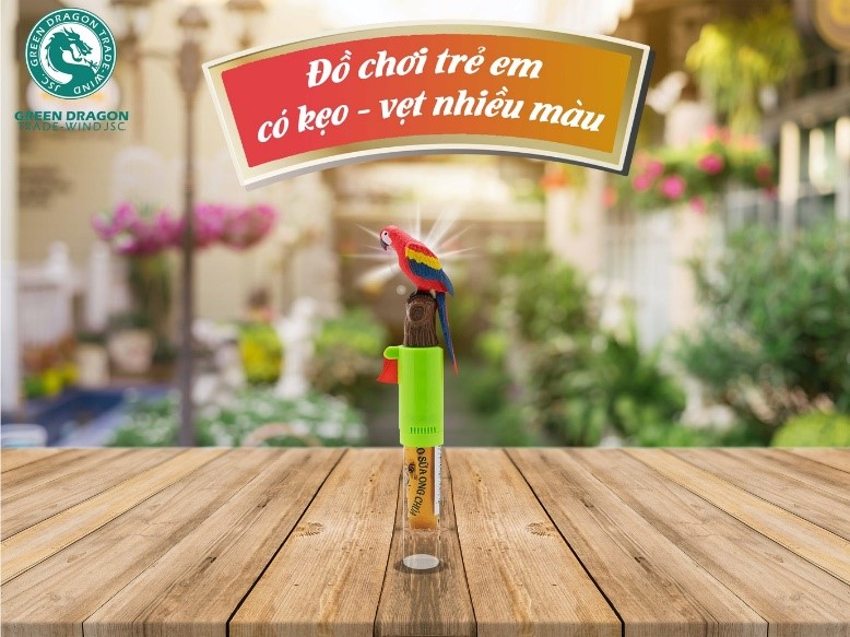 Đồ chơi trẻ em có kẹo - Vẹt nhiều màu