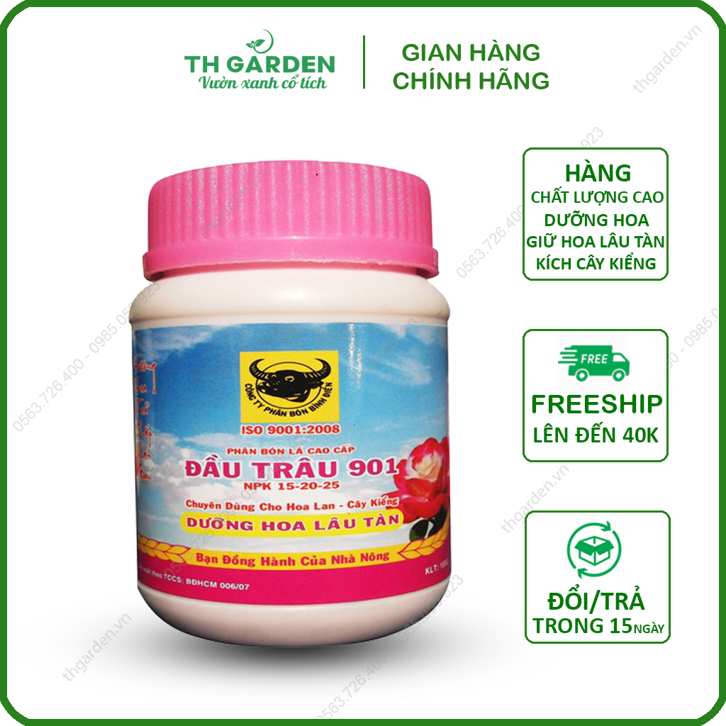 Phân Bón Lá Đầu Trâu 901 - Dưỡng Hoa Lâu Tàn - Phân Bón Lá Chuyên Dành Cho Lan, Cây Cảnh, Bonsai