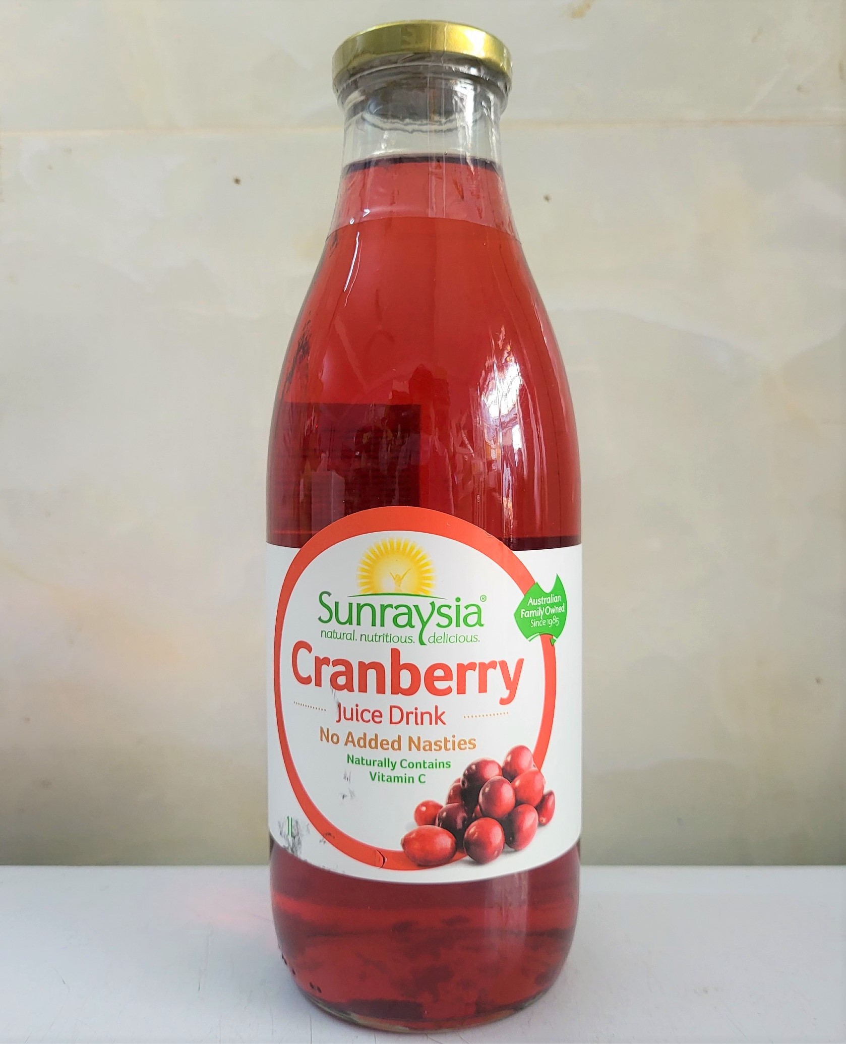 Chai TT 1 Lít NƯỚC ÉP NAM VIỆT QUẤT Australia SUNRAYSIA Cranberry Juice