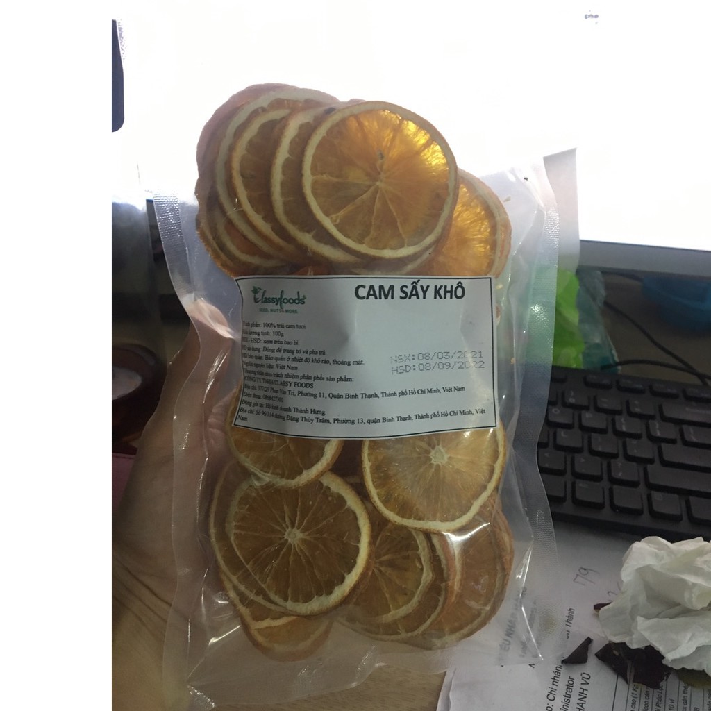 Cam sấy khô 100g