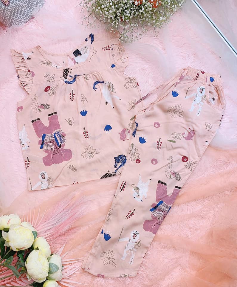 [HCM]Đồ bộ tay cánh tiên vải Tone ( lanh) xuất khẩu - GIAO MÀU NGẪU NHIÊN