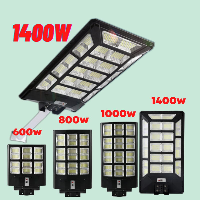 Đèn năng lượng mặt trời, Đèn năng lượng mặt trời tự sáng, Công suất cao 1400w 1000w 700w 500w 400W, 240W, 150W sáng liên tục có remote chuyên đèn đường chiếu sáng, sân vườn, sân nhà