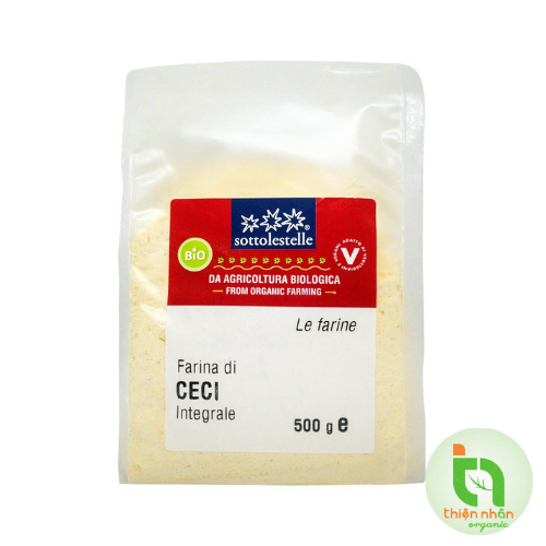 Bột đậu gà nguyên cám hữu cơ 500g Sottolestelle – Organic Whole Chickpea Flour