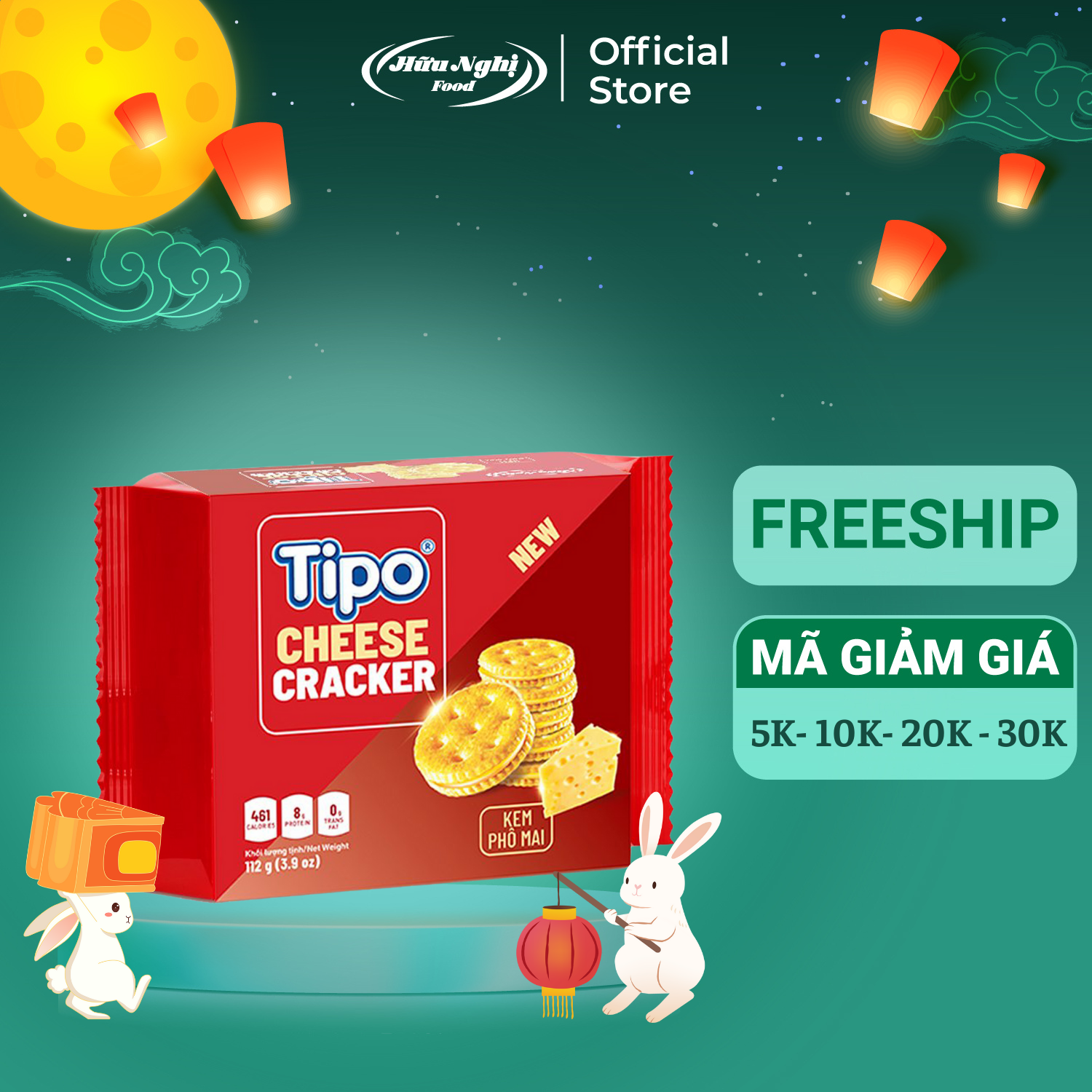 Bánh tipo cracker phô mai 112g