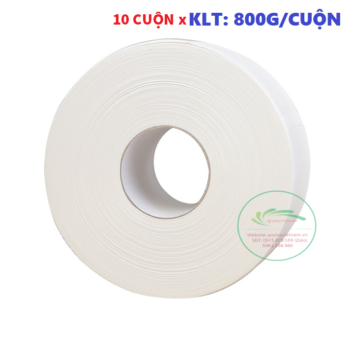 Giấy vệ sinh công nghiệp cuộn lớn loại dai chất lượng tốt 800g