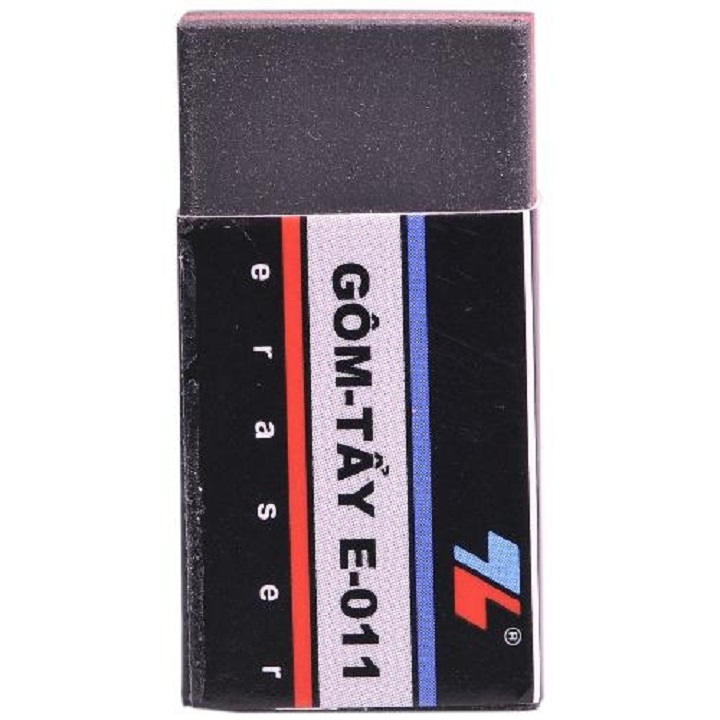 Gôm tẩy màu đen thiên long e-011