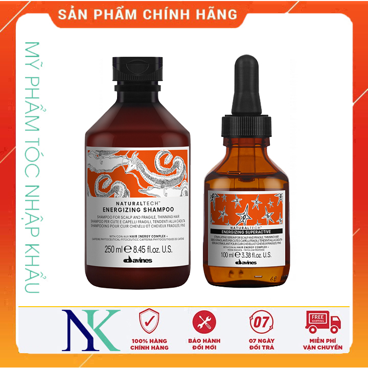 Combo Chống Rụng Và Kích Thích Mọc Tóc Davines Energiring 250Ml