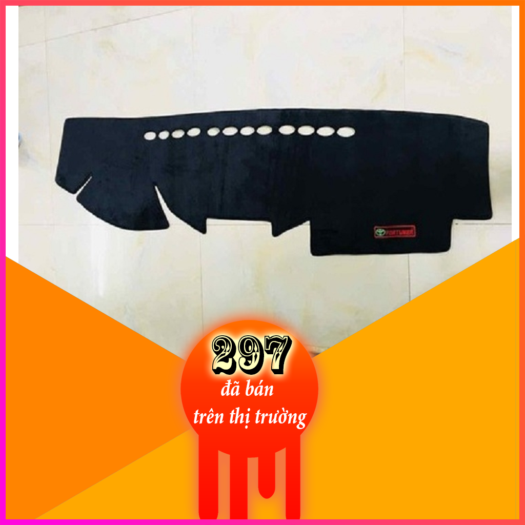 Thảm taplo nhung loại đẹp đế cao su chống trượt xe Toyota Fortuner 2009-2015