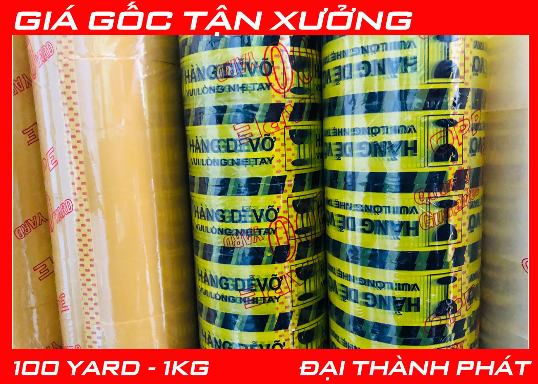 Băng keo hàng dễ vỡ 1 cây/6 cuộn 100 yard - 1kg