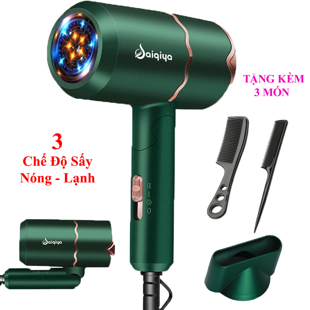 Máy sấy tóc, tạo kiểu tóc chuẩn salon SAIQIYA, công suất cực mạnh 2800W - Tặng kèm đầu tản nhiệt + lượt