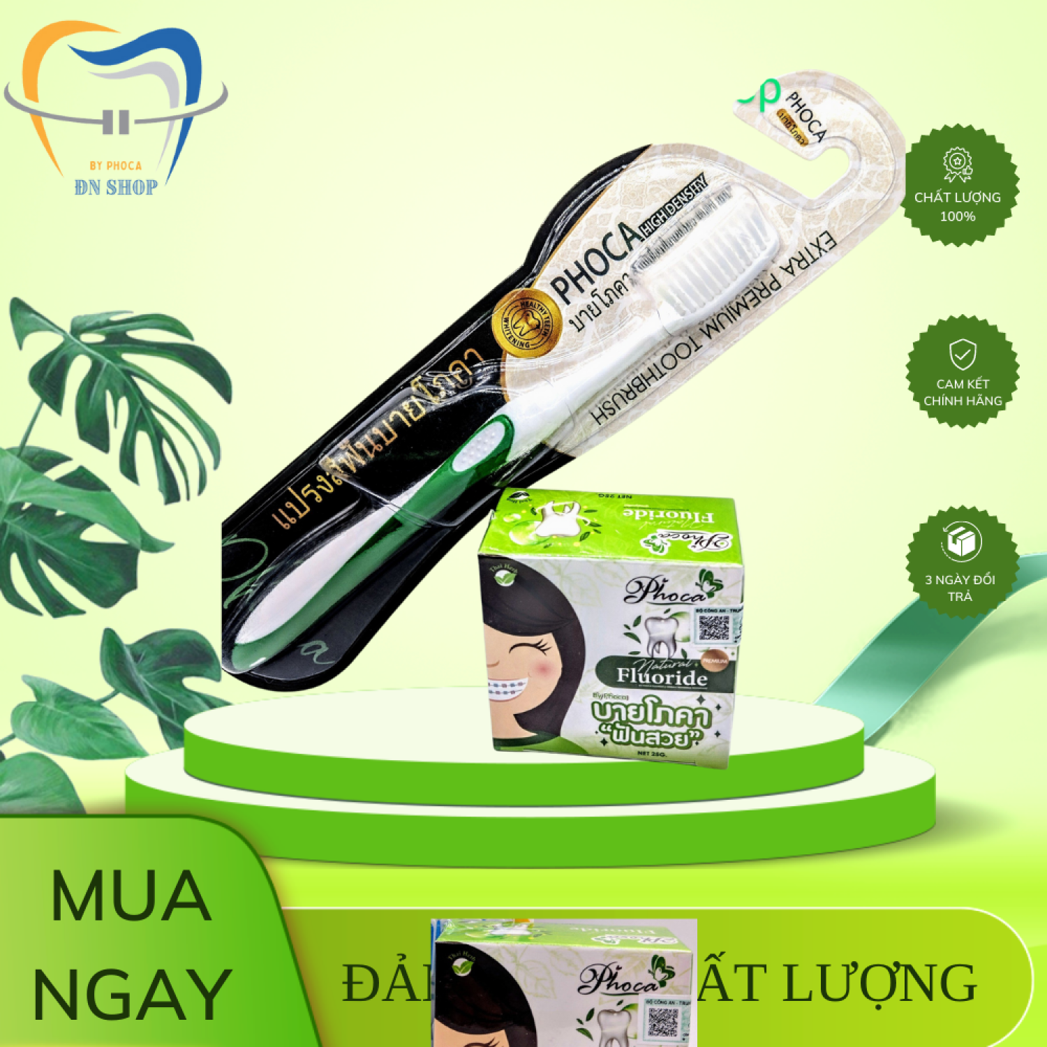 Kem đánh răng + Bàn Chải đánh răng Phoca