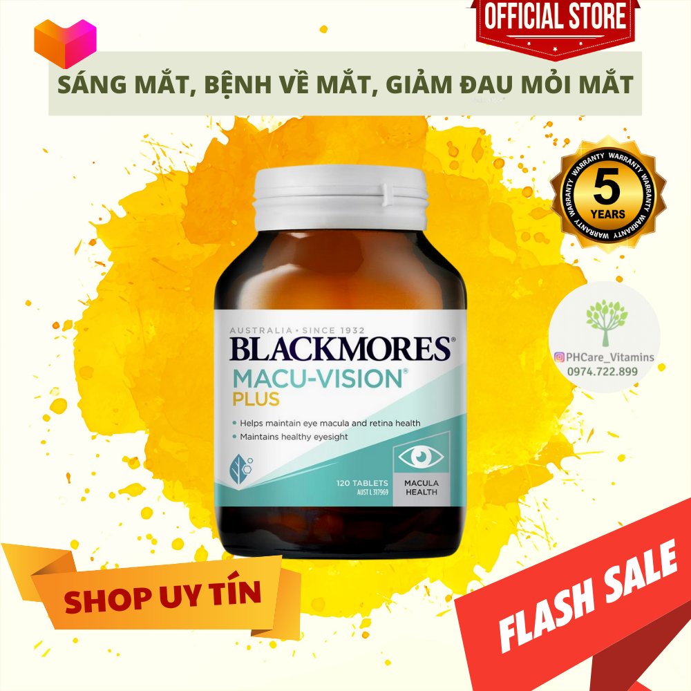 Viên uống bổ mắt Macu Vision Plus 120 viên Blackmores của Úc