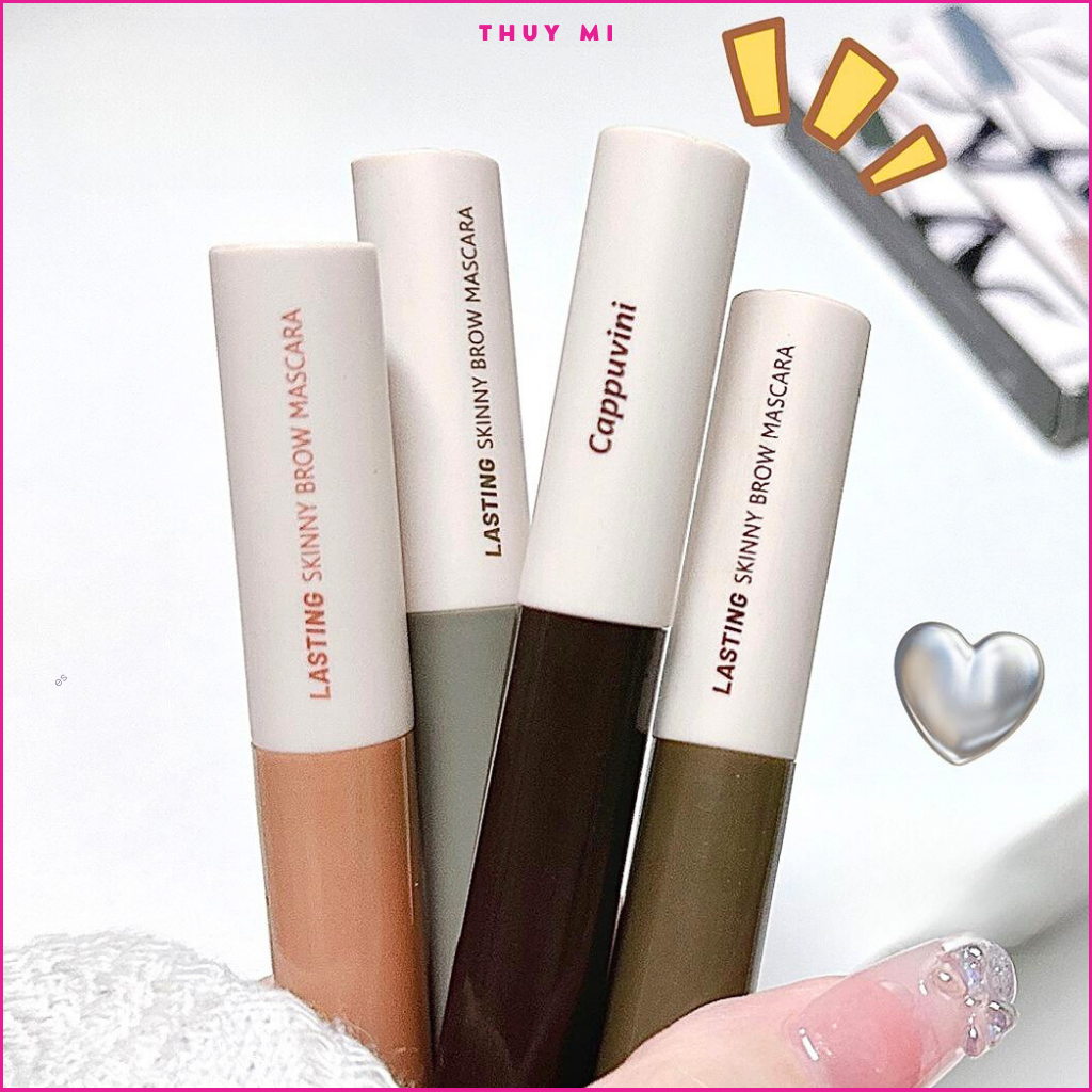 Mascara chuốt lông mày tự nhiên Cappuvini bền màu lâu trôi