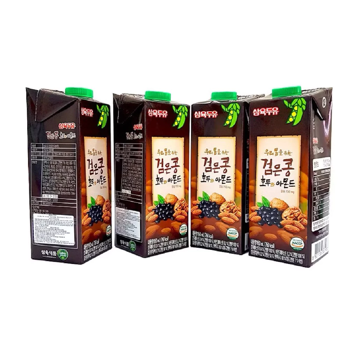 (Combo 4 hộp) Hộp 950ml Sữa hạt Óc chó hạnh nhân đậu đen Hàn Quốc
