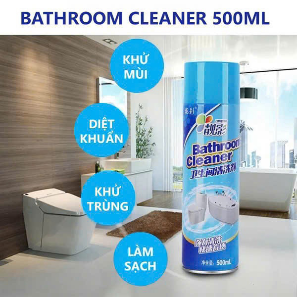 [LOẠI TỐT] Chai Xịt Bọt Tuyết Vệ Sinh Nhà Cửa, Phòng Tắm Bathroom Cleaner 500ml