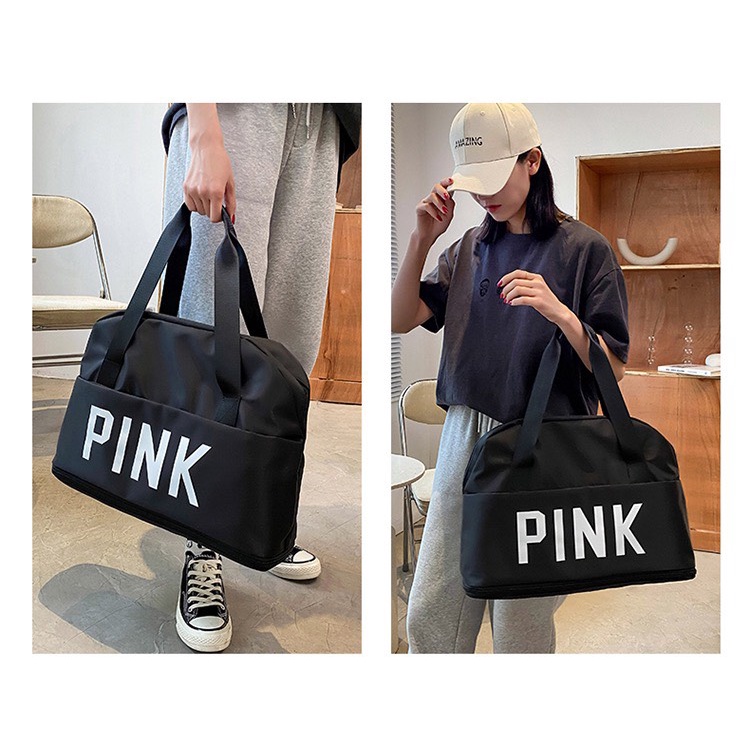 Túi Xách Du Lịch Cỡ Lớn 2 Tầng PINK - Túi Du Lịch Đa Năng Nam Nữ Sang Trọng Trọng Lượng Nhẹ Chống Thấm Nước Tốt